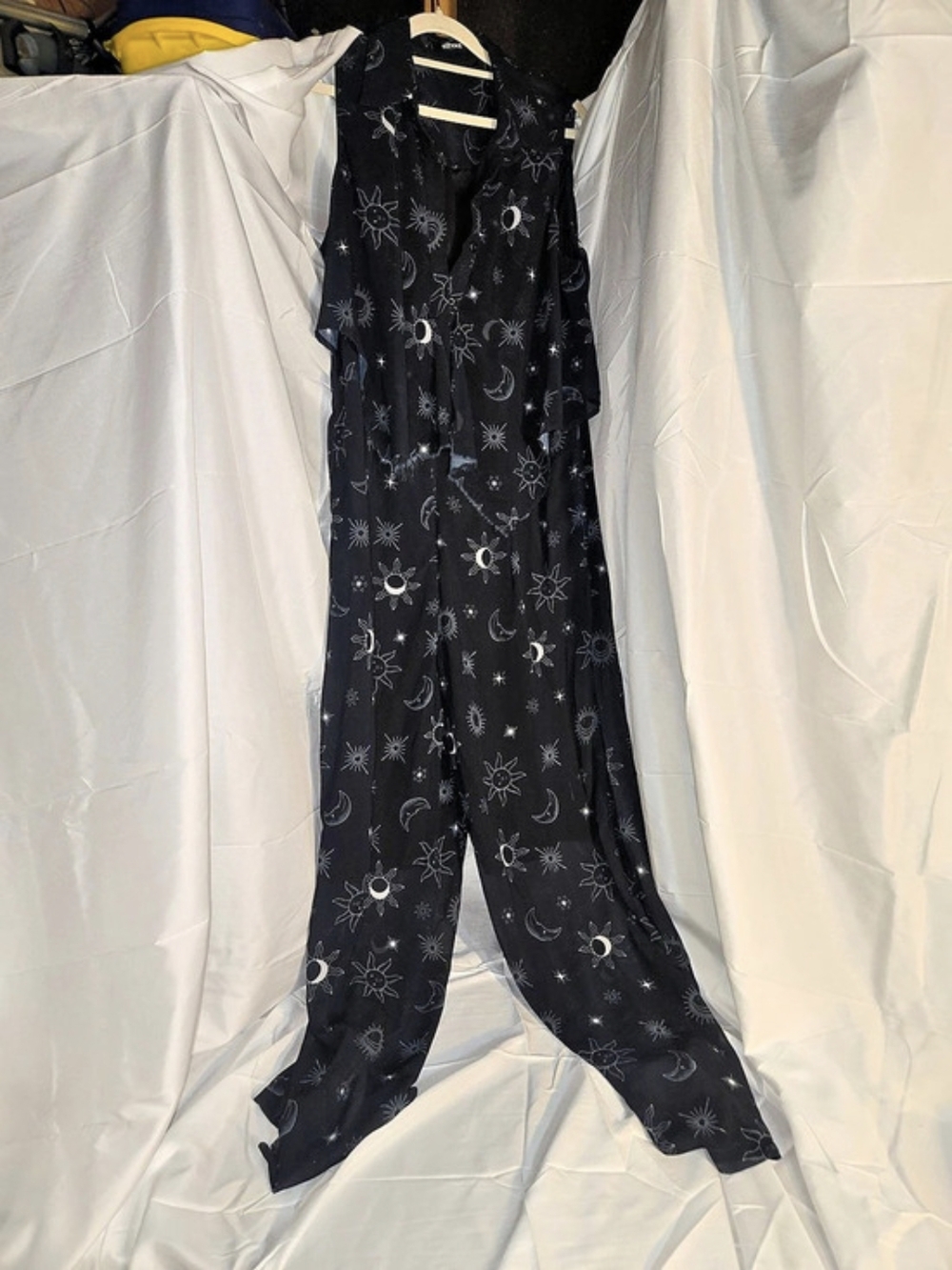 eShakti Printed Wide Leg Jumpsuit